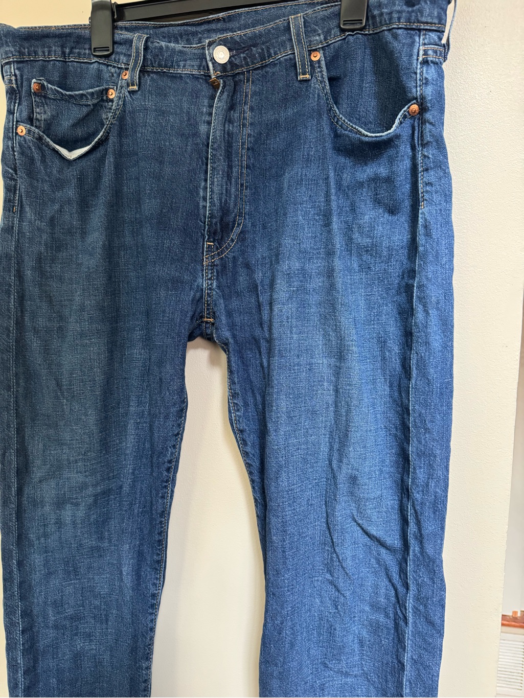 Levi's Straight Fit Denim Jeans In Deep Blue